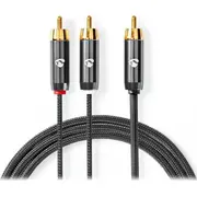 Kabel Nedis Rca Cinch x2 - 3M  Catb24000Gy30 5412810324422