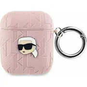 Karl Lagerfeld Kla2Pgkipp Airpods 1/2 cover /Pink Monogram Head  3666339283759