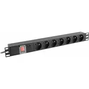 Lanberg  zasilająca Pdu 19 1U 7X 230V Pl 2M Pdu-07E-0200-Iec-Bk 5901969414462