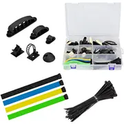 Organizer Logilink Cable organizer set in a box, 8 items, 128 pcs., mixed color  Kab0084 4052792076059