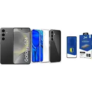 Samsung Galaxy S24 5G 8/128Gb  Sm-S921Bzk Flexibleglass Etui Clear Case nocode-12716578