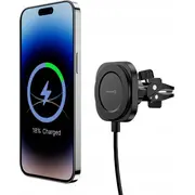 Swissten Magstick Compact Magnetic Car Holder With Wireless Charger 15W/7,5W Magsafe Compatible  65010611 8595217481428