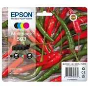 Tusz Epson 503 Multipack - 4Er-Pack Schwarz, Gelb, Cyan, Magenta original Blister Rf- / akustischem Alarmsignal Tintenpatrone fur Expression Home Xp-5200, Xp-5205, Workforce Wf-2960Dwf, Wf-2965Dwf  C13T09Q64020 8715946707587