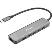 Sandberg 136-77 Usb-C 6-In-1 Mediadock  T-Mlx62998 5705730136771