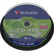 Verbatim Cd-Rw 700 Mb 12X 10  43480 0023942434801 643781