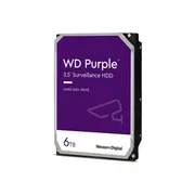 Western Digital Hdd Video Surveillance Wd Purple 6Tb Cmr, 3.5, 256Mb, Sata 6Gbps, Tbw 180  Wd64Purz 718037898339