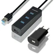 Axagon Charging Hub Hue-S2Bp 4X Usb 3.2 Gen 1, 1.2M Cable, Microusb Charging, Incl. Ac  8595247903679 Nuaxnus4Phues2P