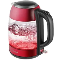 Concept Rk4081 electric kettle 1.7 L 2200 W Black, Red, Stainless steel, Transparent  8595631006252 Agdcnccze0029