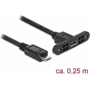 Delock microUSB - microUSB, 0.25M,  85245 4043619852451