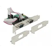 Delock Pcie 2.0 x1 - 2X Port szeregowy Db9 89641  4043619896417