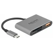 Delock Usb-C Card Reader fur Sd und Micro Speicherkarten  Usb 10 Gbps Typ-A Port Type-C Pd 2.0 85 W 91016 4043619910168