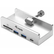 Equip 128968 huby i koncentratory Usb 3.2 Gen 1 3.1 Type-A 5000 Mbit/S Aluminium  4015867241493