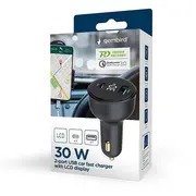 Gembird  owa 2X Usb Type-C Pd Lcd 30 W Ta-Uc-Ac2Pd30Lcd-Car-01 8716309129695