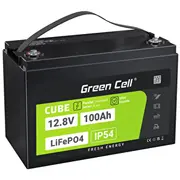 Green Cell Cube  Lifepo4 100Ah 12.8V 1280Wh Litowo-Żelazowo-Fosforanowy do Fotowoltaiki, Przyczep kempingowych, Łodzi Lfpgc12V100Ah 5904326374836