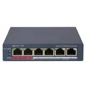 Hikvision Ds-3E1106P-Ei Netzwerk-Switch Managed Fast Ethernet 10/100 Power over Poe Grau  6942160449906