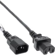 Kabel  Inline 35Pcs. pack Bulk-Pack Power Cable extension C15 straight to C14 socket black 2M B-16811 4043718290161