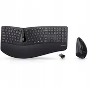 Klawiatura  Perixx Periduo-606A De, 3-In-1 keyboard and mouse set, wireless, ergon., black 57215P 4049571006291
