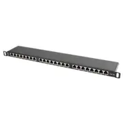 Lanberg Patch Panel 24 Port 0.5U Kat.5E black shielded  Pps5-0024-B 5901969404203 Nulagpp24K50002