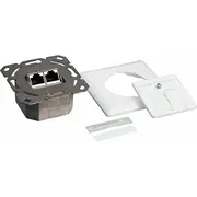 Logilink Cat.6A Anschlussdose, 2X Rj45,Weiß, waagerecht - Np0123  4052792028645