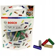 owe Bosch Hot glue sticks, glitter effect 70Pcs. Gluey blue-green-red-silver-gold  2608002006 3165140941297