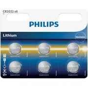 Philips  Cr2032 210Mah 6 Cr2032P6/01B 4895229106222