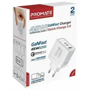 Promate Powerport-45 Ganfast Wall Charger 45W / Qc3.0 Pd45W  6959144067612