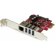 Startech Pcie x1 - 3X Usb 3.0  Ethernet Pexusb3S3Ge 0065030860796