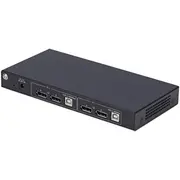 Startech.com 2-Port Dual-Monitor Displayport Kvm Switch with Dual View Video Matrix, 4K 60Hz, 4X Usb Hub Ports, Hotkey Switching, Dp 1.2 Matrix Kvm, Taa Compliant, 3840 x 2160 pixels, Ultra Hd, 36 W, Black  P2Add121D-Kvm-Switch 0065030904346