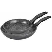 Stoneline Pan Set of 2 6937 Frying, Diameter 24/28 cm, Suitable for induction hob, Fixed handle, Anthracite  4020728503450