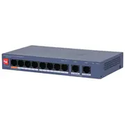 Switch Dahua Dh-Cs4010-8Et2Gt-60 layer L2 8Xrj-45 ports Rj-45 Ports Type Fast Ethernet 10/100 2Xgigabit Copper quantity 8Xpower over Poe Total Power budget 60 W Cs4010-8Et2Gt-60 