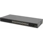 Switch Digitus 24-Portowy zarządzany  gigabitowy Ethernet Poe L2 Dn-95359 4016032486503
