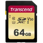 Transcend Sdxc 500S  64Gb Class 10 Uhs-I U3 V30 Ts64Gsdc500S 0760557841173 380522