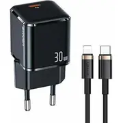 Usams Ład. siec. Usb-C T45 30W Pd3.0 Qc3.0 Fast Charging  U63 Usb-C/Lightning /Black Uxtzh01 Usams-Ux 6958444977348/9931219 6958444977348
