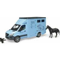 Bruder Mb Sprinter animal transporter with horse, model vehicle Blue  02674 4001702026745