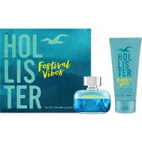 Hollister Festival Vibes For Him Edt spray 50Ml  Hair Body Wash 100Ml 085715260727
