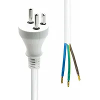 Kabel  Proxtend Power Cord Denmark to Open End 20M White Pc-Koe-020W-M 5714590026139