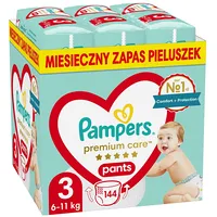 Pampers Premium Pants napSize 3, 6-11Kg, 144Pcs  Diopmppie0170 8006540490891