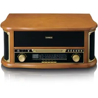 Retro music center with vinyl record and cassette player Lenco Tcd2551Wd  8711902082903 85182100