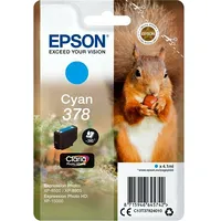 Tusz Epson 378 - 4.1 ml Cyan Original Blister with Rf- / acoustic Alarm signal Ink cartridge for Expression Photo Xp- 8500 Small- in- One  C13T37824020 8715946645759