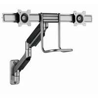 Gembird Ma-Wa2-02 Adjustable wall 2-Display mounting arm, 17-32, up to 8 kg  8716309127660 Mongemmdo0021