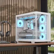 Aerocool P500C Pc-Gehäuse, Midi-Tower, Atx, Tempered Glass - weiß  Accm-Pn01043.21 4711530960509