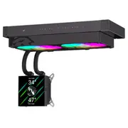 Chłodzenie Gamemax Cpu Liquid Cooler  Glacier 240 Lcd Bk Black Intel, Amd 6931858754552