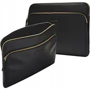 dbramante Paris Pebbled full-grain leather sleeve for Macbook Pro 14 and Laptop - Night Black  Pa14Pbbl5637 5711428056375