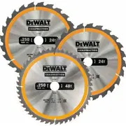 Dewalt Circular Saw Ex Set. 3 pcs. 250Mm 2X24Z, 1X48Z  Dt1963-Qz 5035048095805