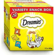 Dreamies Variety Snack Box karma uzuająca Z iem, i o smaku łososia - 720G  4008429110788