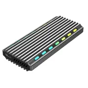 Gembird Drive case Usb 3.1 enclosure for M .2 Nvme aluminum Led  Ee2280-U3C-03 8716309122856 Aigemo000000014