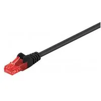 Goobay Wentronic Cat 6 Patch Cable, U/Utp, black, 0.5 m - Cca coppergemisch 68676  4040849686764