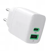 Green Cell Powersource Duo30 1X Usb-A Usb-C 3 A Charb-Gc-30Ac-W  5904326375932