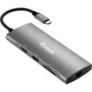 Hub Usb Equip Dock Usb-C-Hdmi,Gigabit Lan,Usb3.0,100Wpd,Sd/Tf 0,25M  133490 4015867233818