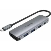 Hub Usb Unitek 1X Sd Usb-C microSD  3X Usb-A 3.1 Gen1 H1107C 4894160042811